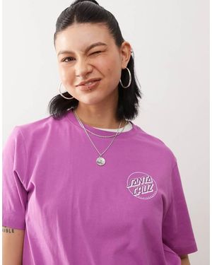 Santa Cruz Dot Logo Back Print T-shirt - Purple