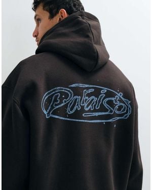 ASOS Oversized Hoodie With Graphic Print - Black