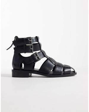 Bronx Next-wagon Woven Flat Shoes - Black