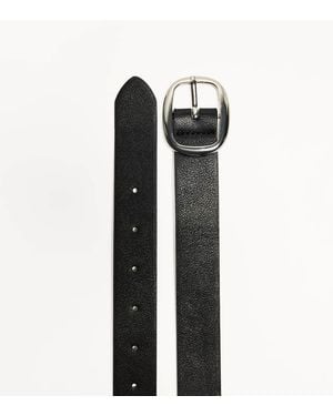 Bershka Thin Faux Leather Belt - Black