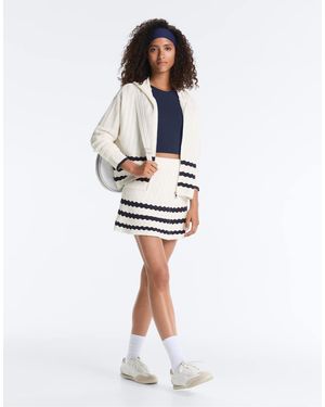 Oysho Wave Knit Short Skirt - White