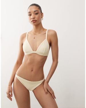Weekday Ribbed Bikini Bottoms - Natural