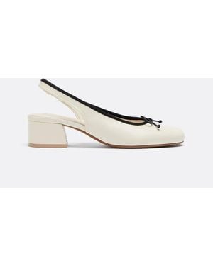 Stradivarius Ballerinas mit absatz - Weiß