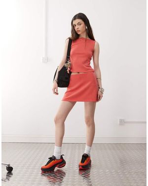 Collusion A-Line Mini Skirt - Red