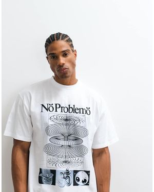 No Problemo Camiseta Blanca Con Estampado En La Espalda "Energy" De 100% Algodón - Blanco