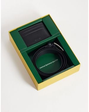 GANT Leder-gürtel und kartenetui geschenkset - Grün