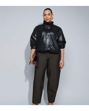 ASOS Curve Broek Met Riem En Ballonbarrelpijpen - Zwart