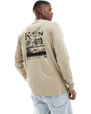Kavu Puzzle Time Graphic Long Sleeve T-Shirt - White