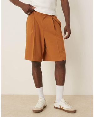 ASOS Wijde Short - Naturel