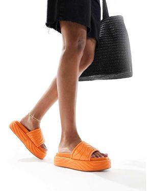 Public Desire Mylo Flatform Slider - Orange