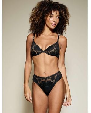 KBX Dolly Non Padded Plunge Bra - Brown