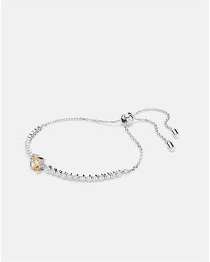 Swarovski Matrix Tennis Bracelet Rhodium Plated - Natural