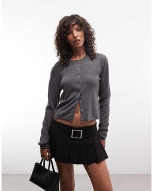 Weekday Cardigan Aderente - Grigio