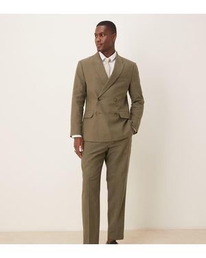 Abercrombie & Fitch Classic Linen Suit Trouser Co-ord - Natural