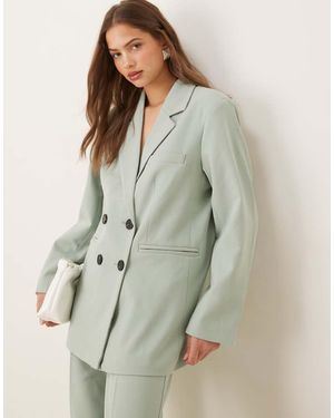 Y.A.S Oversized Double Breasted Tailored Blazer Co-ord - Green