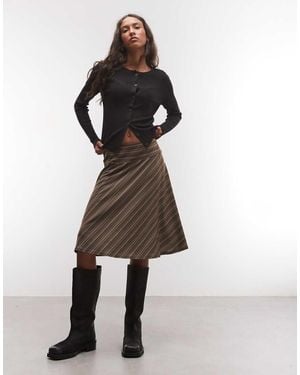 Reclaimed Vintage Jersey Awkard Length Skirt - Pink