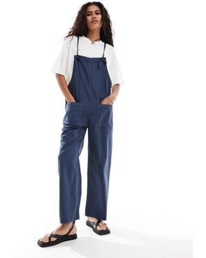 Monki Lightweight Denim Dungarees - Blue