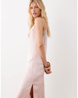 ARKET Lace Midi Slip Dress - White