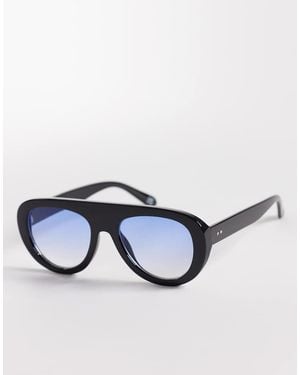 ASOS Round Aviator - Blue