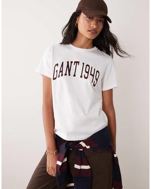 GANT Regular-Fit T-Shirt Met Grafisch Logo - Wit