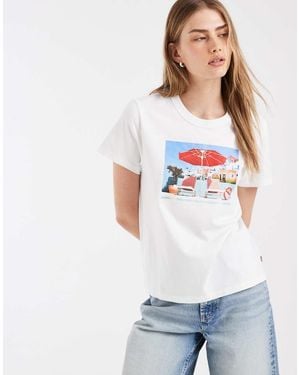 Levi's Camiseta Blanca Con Estampado Gráfico Favorita - Blanco
