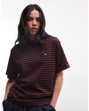 Carhartt – essy – gestreiftes t-shirt - Rot
