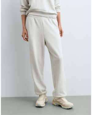 Oysho Cotton jogger Trousers - White