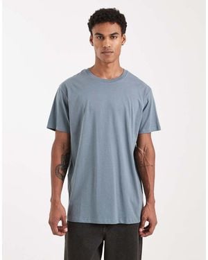 Brave Soul Oversized Crew Neck T-shirt - Blue