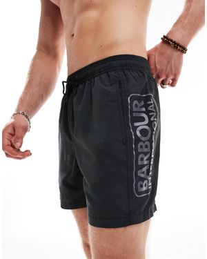 Barbour – badeshorts - Schwarz
