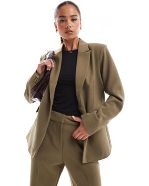 Y.A.S Tailored Single Breasted Blazer Co-Ord - Brown