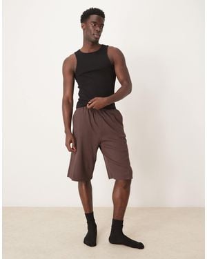 ASOS – gerippte shorts - Natur