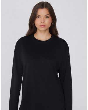 Tezenis Mid Weight Cotton Long Sleeve T-Shirt - Black