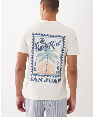 Threadbare Back Print Short Sleeve T-shirt - White
