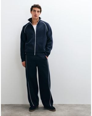 ASOS Cocoon Leg jogger Co-ord With Piping - Blue