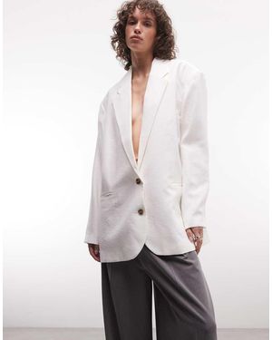 Monki Blazer Comodo Bianco Sporco