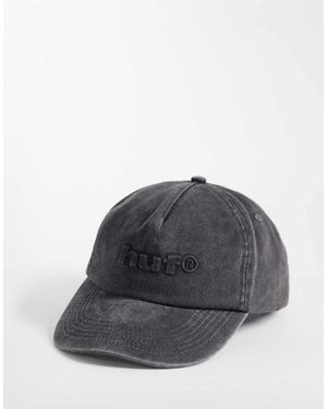 Huf Gorra Negro Lavado Con Diseño De 5 Paneles Y Logo Pacific - Gris