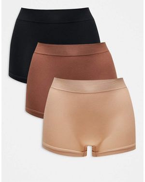 Lindex Set Van 3 Boxershorts Met Hoge Taille - Meerkleurig