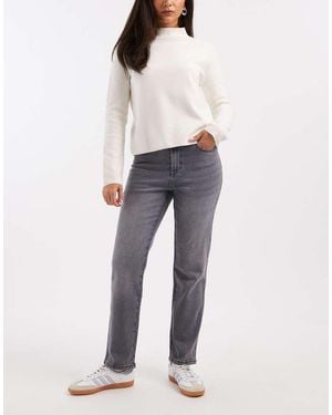 Vero Moda Amara Straight Leg Ankle Length Stretch Jeans - Blue