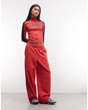 Collusion baggy Raw Hem jogger - Red