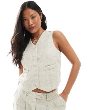 Vero Moda Tailored Waistcoat Co-ord - White