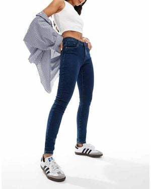 Vero Moda Elly Mid Rise Skinny Jeans - Blue