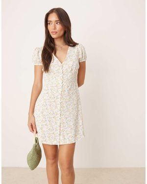 Collective The Label V Neck Mini Dress - White