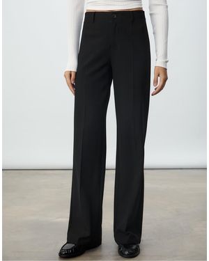Stradivarius Wide-leg Formal Wear Trousers - Black