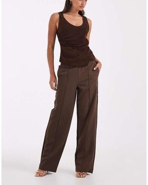 Pieces Tailored Trousers Co-Ord - Brown
