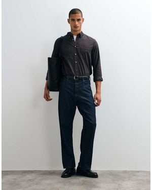 ARKET Oversize Fit Twill Shirt - Blue