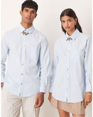 Sister Jane Mens Sister Jane Shirt With Snake Brooch - White