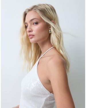 ASOS Haltertop mit allover-pailletten - Mettallic
