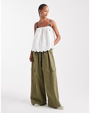 ASOS Utility Washed Cargo Trousers - Green