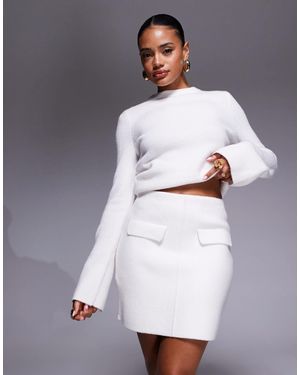 Forever New Knit Mini Skirt Co-ord - White