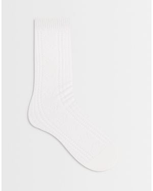 SUI AVA Favourite Socks With Flower Details - White